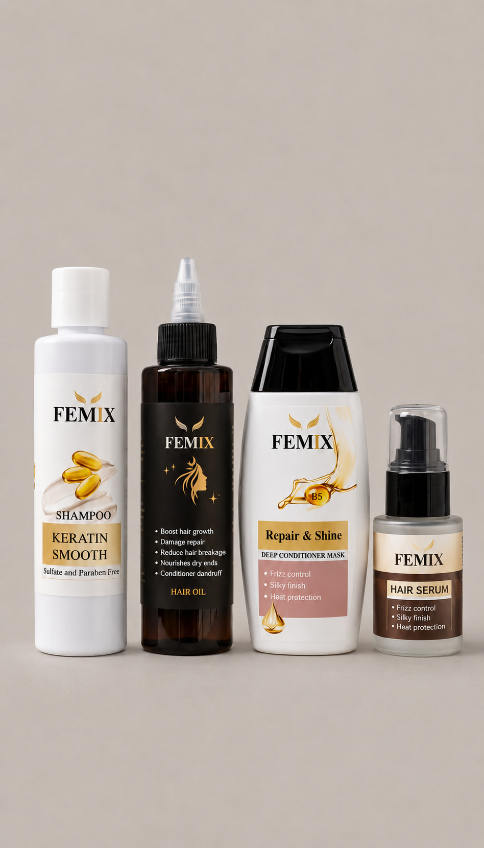 Hair Care Bundle ( Oil+ Shampoo+ Serum & Conditioner mask )